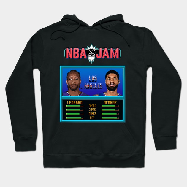 NBA JAM - Clippers Hoodie by Buff Geeks Art